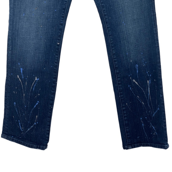 Seven7 Women's Low Rise Slim Straight Leg Jeans Blue Denim Medium Wash Size 14 - Picture 6 of 12